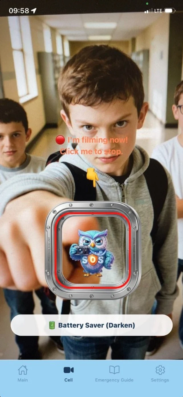 KidsShield Incognito SOS Screen